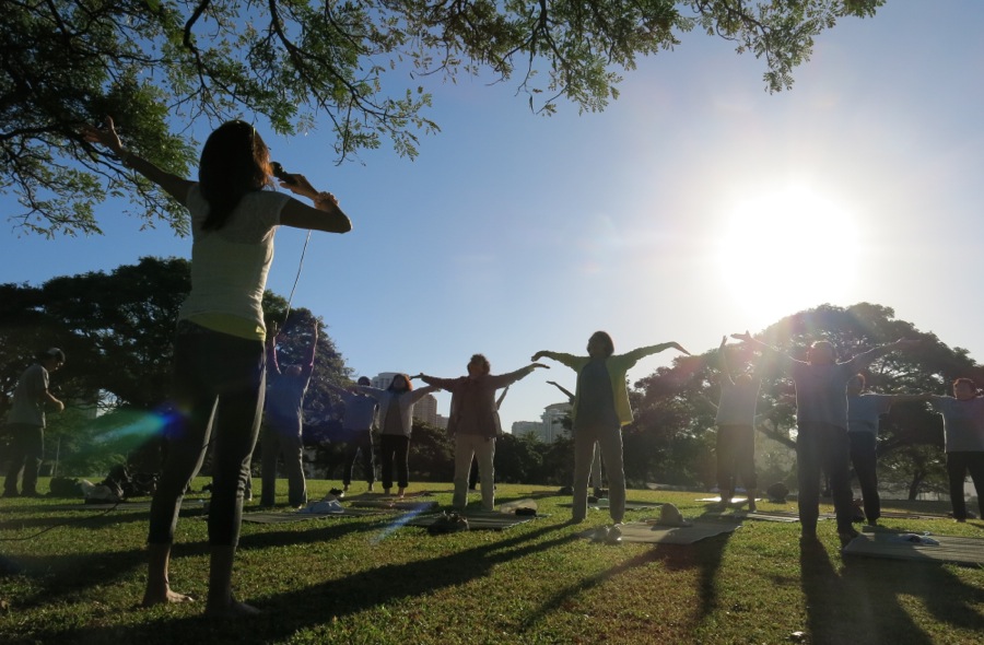 Yoga Class at Magic Island Ala Moana Beach Park Yoga Class at Magic Island Ala Moana Beach Park