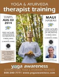 Yoga & Ayurveda THERAPIST trainings on Maui, Hawaii